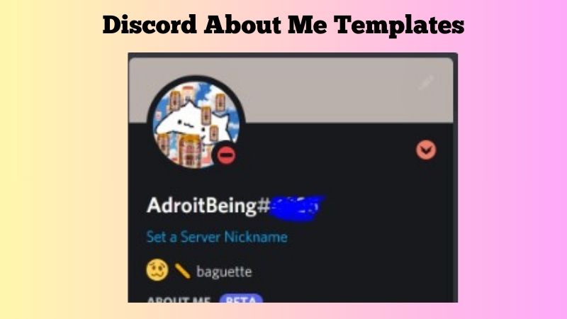 Discord About Me template