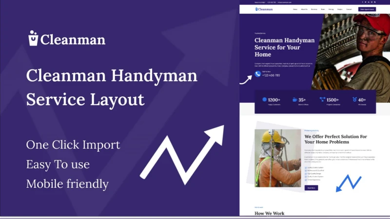 Handyman– Cleanman Service Layout