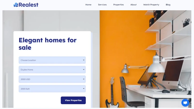 Real estate– Realest like real state brokers’ landing page