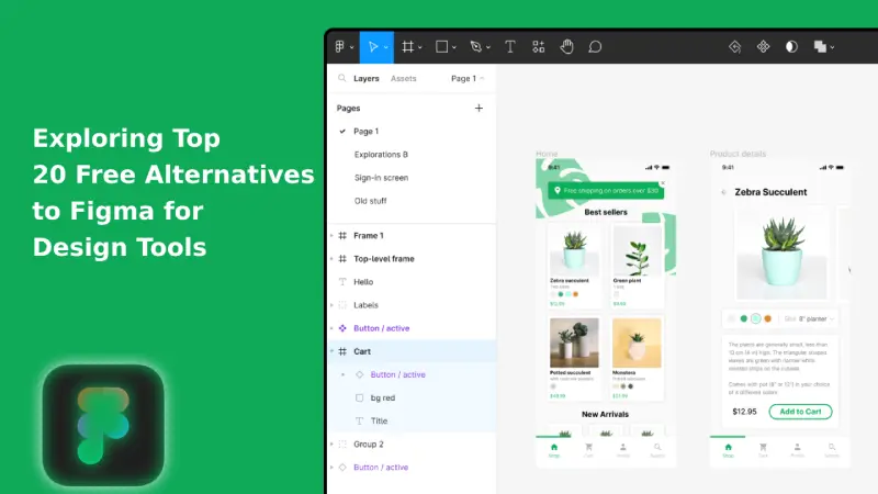 Exploring Top 20 Free Alternatives to Figma for Design Tools