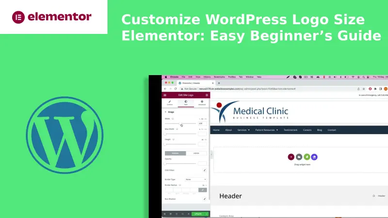 Customize WordPress Logo Size Elementor: Easy Beginner’s Guide