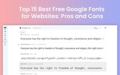 Top 15 Best Free Google Fonts for Websites: Pros and Cons