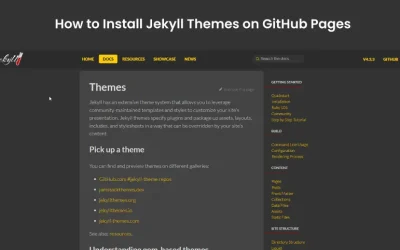 How to Install Jekyll Themes for GitHub Pages Site