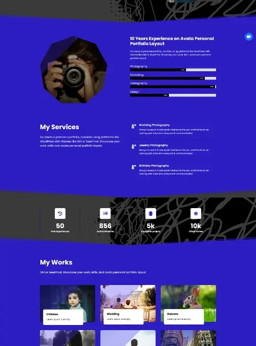 Avata Personal Resume Divi Layout