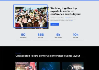 Conferux Conference Events Divi Layout