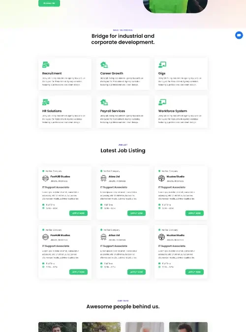 Jobly Job Listing Recruitment Divi Layout