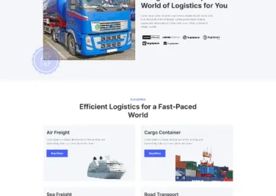 Trucki Transport Cargo Logistic Divi Layout