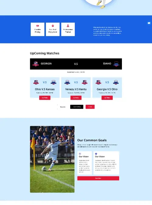 Tournum Football Sports Academy Elementor Template Kit